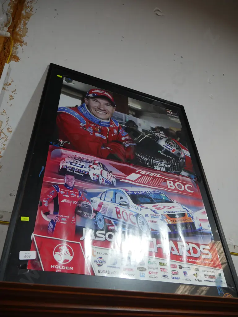 Framed Jason Richards racing picture Image 1++