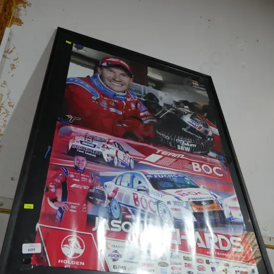 Framed Jason Richards racing picture