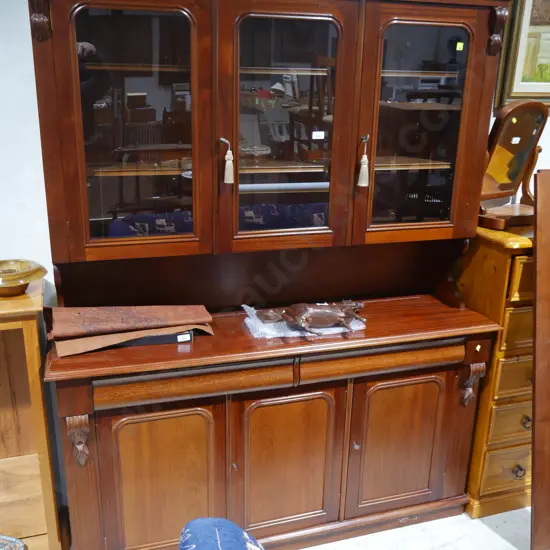 Large hutch display cabinet