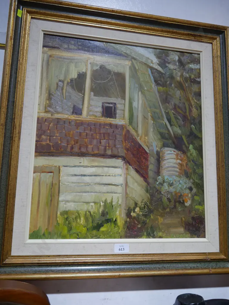 Framed oil painting, C.Rose Image 1++