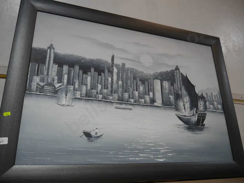 Framed city scene artwork Image 1++