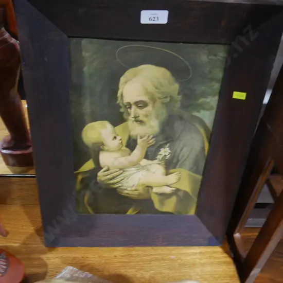 Framed religious print