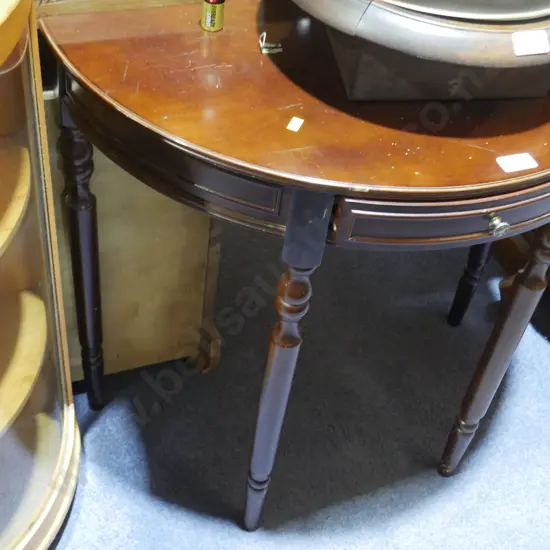 Half round side table