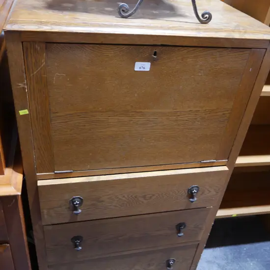 Drop front writing desk