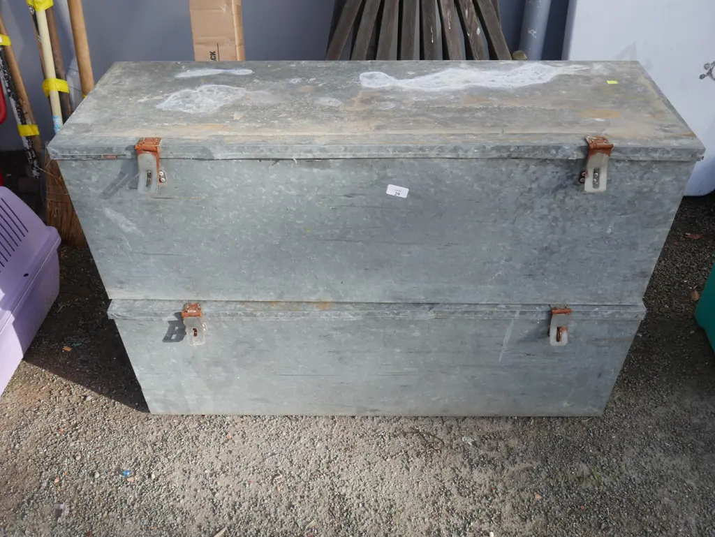 2 tin trunks Image 1++