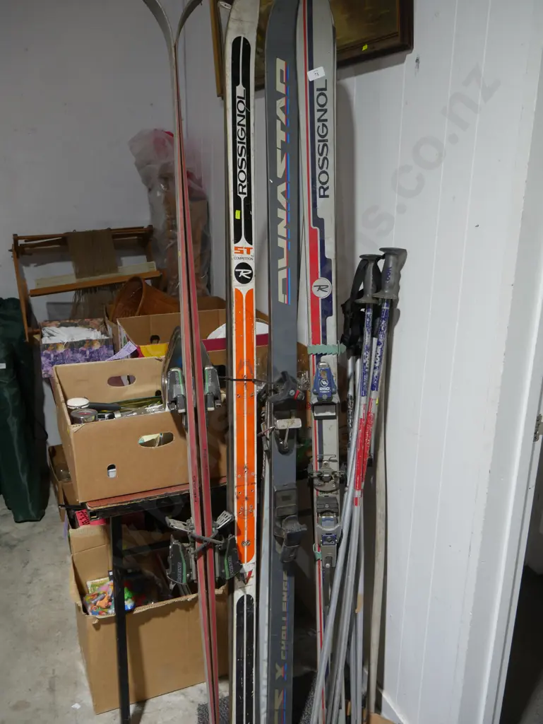 Assorted skis, poles etc Image 1++