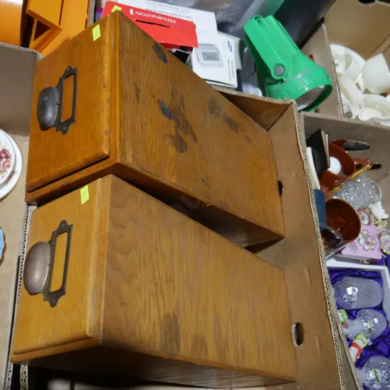 Wooden filing drawers