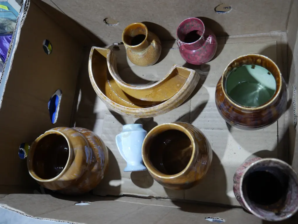 Crown Lynn trickle glaze pottery Image 1++