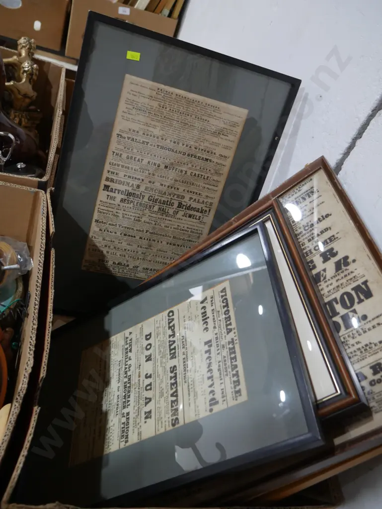 Framed theatre advertisements etc Image 1++