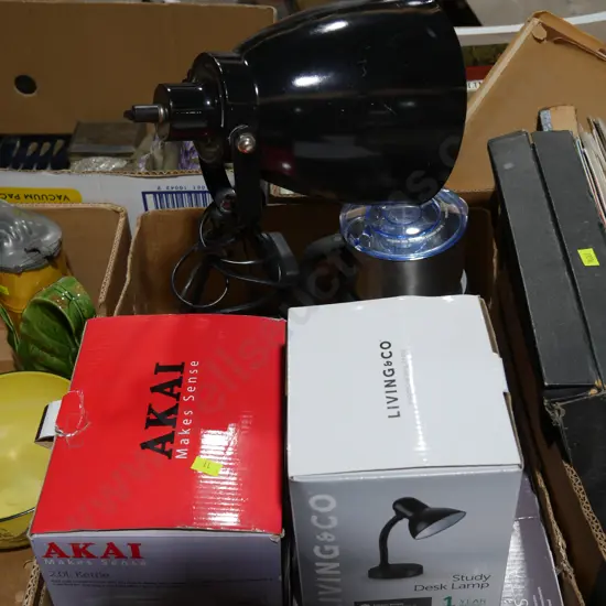 Pasta maker, kettle, table lamp etc