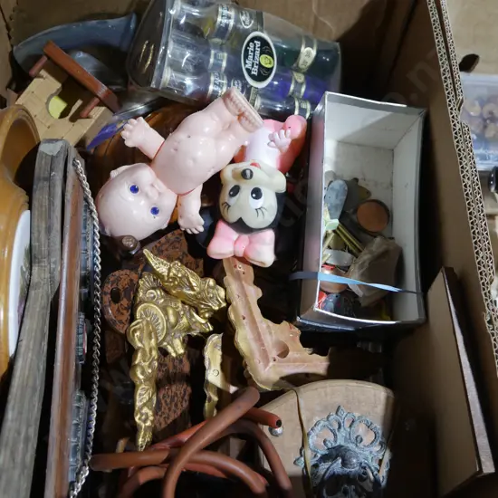 Woodware, picture frames, fishing lures etc