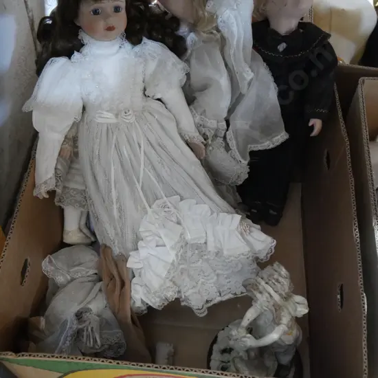 Porcelain dolls, child figurine ornament