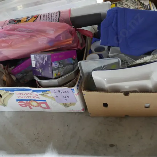 Two boxes of sundries