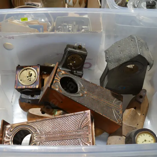 Clock cases, clocks etc