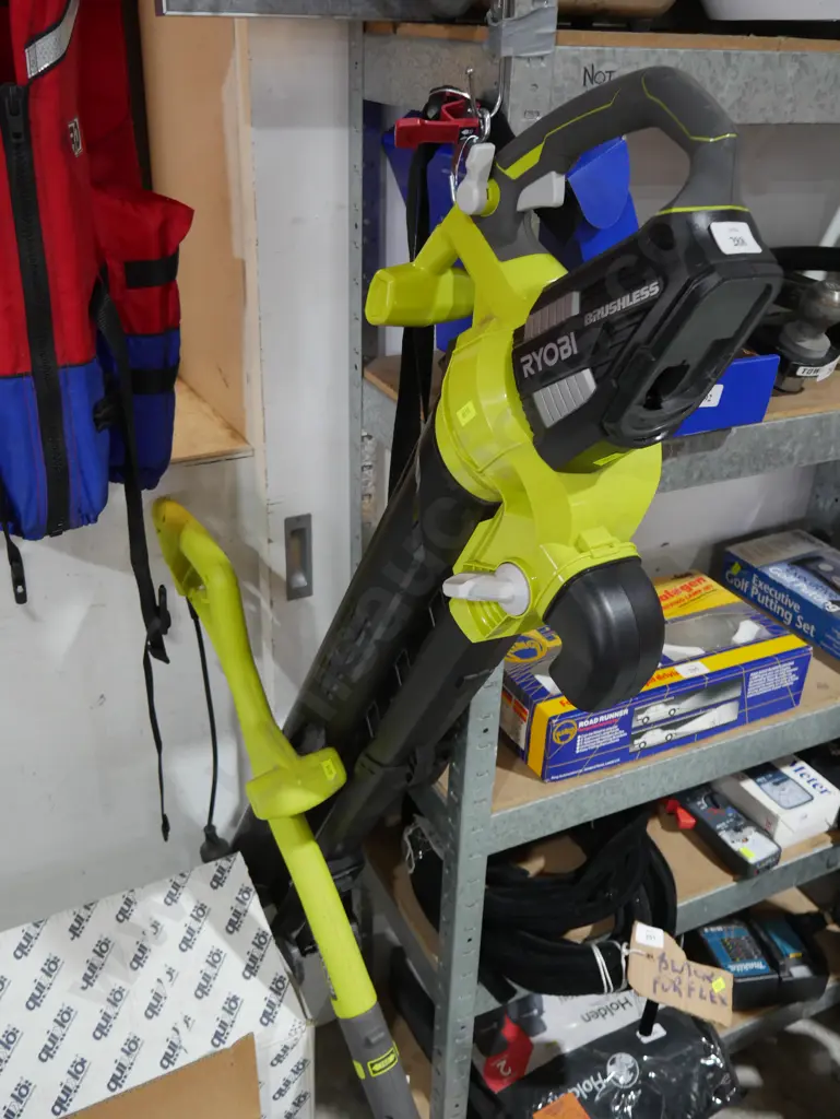Ryobi battery blower ( skin only) and electric line trimmer Image 1++