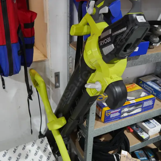 Ryobi battery blower ( skin only) and electric line trimmer