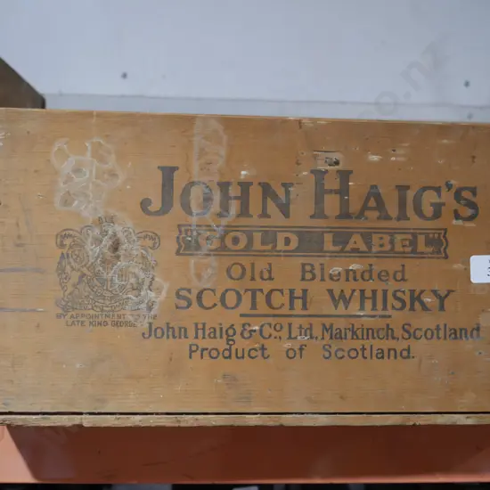 John Haig's whisky crate