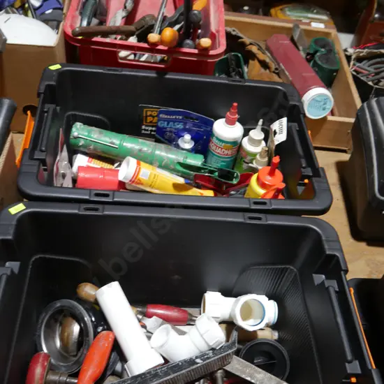 Two containers of workshop items