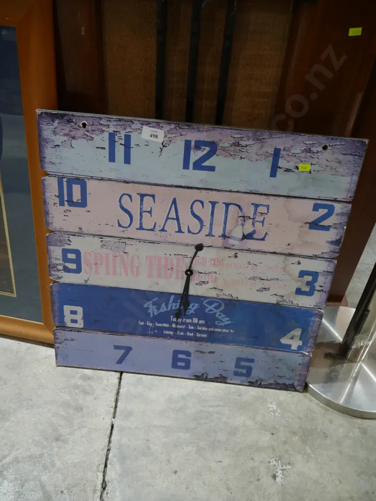 2 framed sunset pictures Woodend beach , clock Image 1++