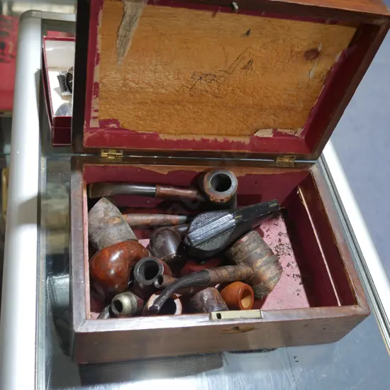 Assorted pipes and box