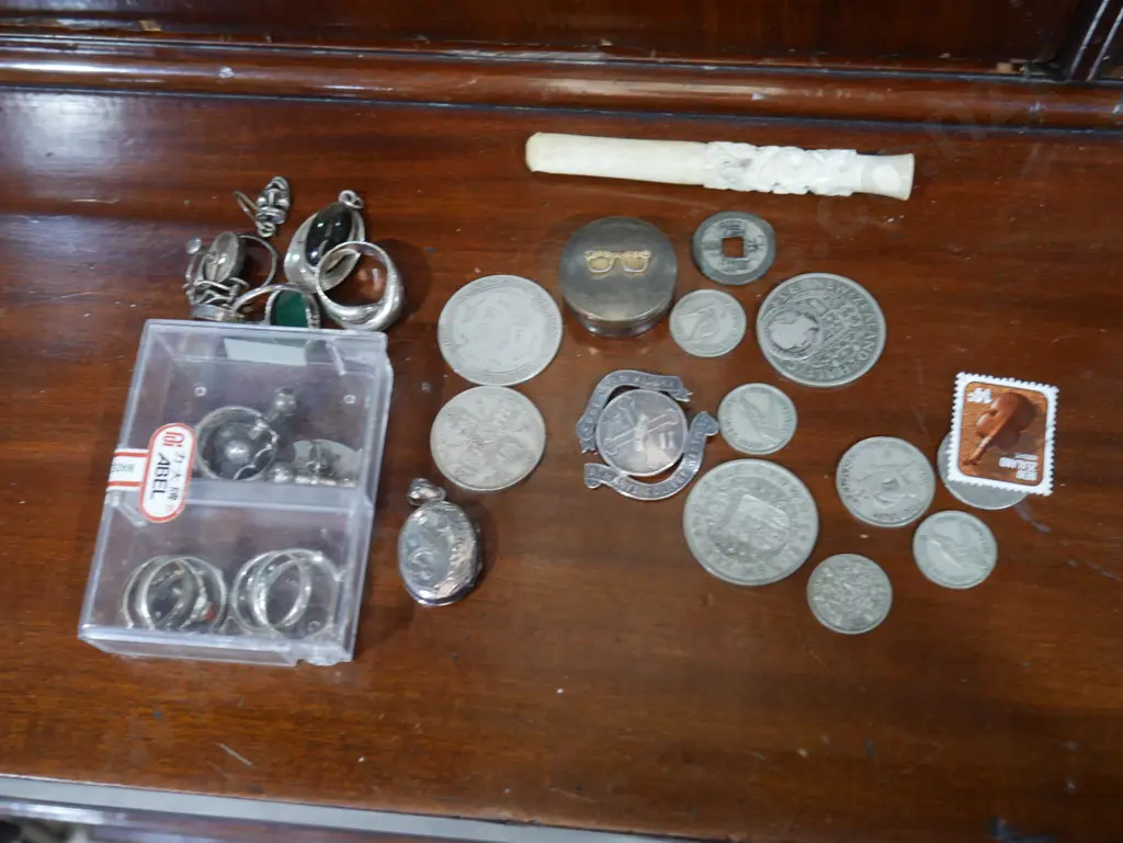 Silver coins and Stirling silver jewellery etc Image 1++