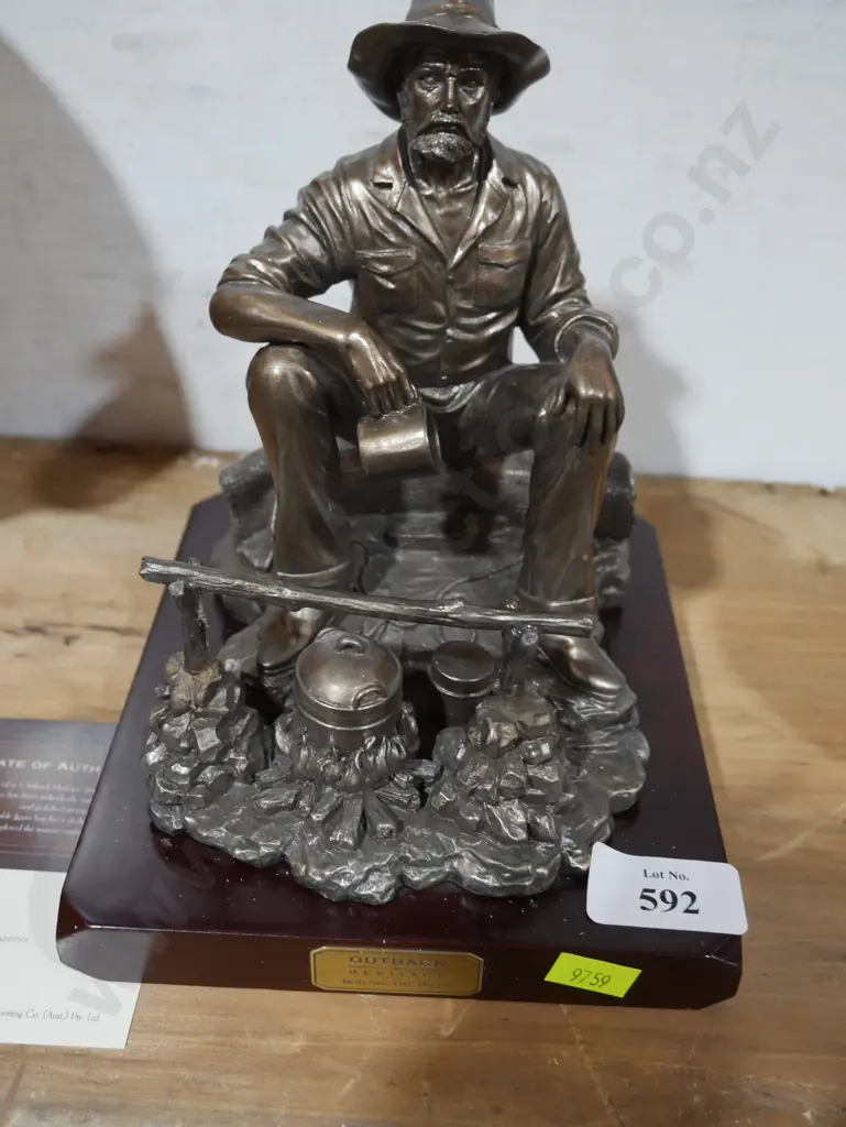 Outback heritage "Boiling the Billy" figurine Image 1++