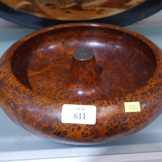 Wooden nutcracking bowl