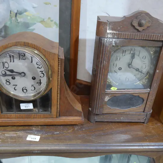 Two mantle clocks