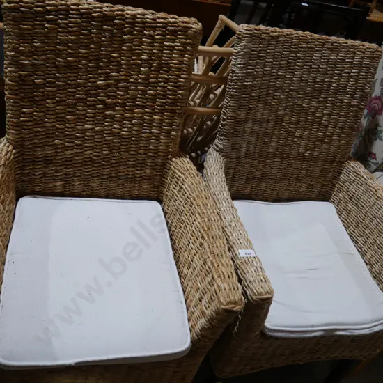 2 seagrass chairs