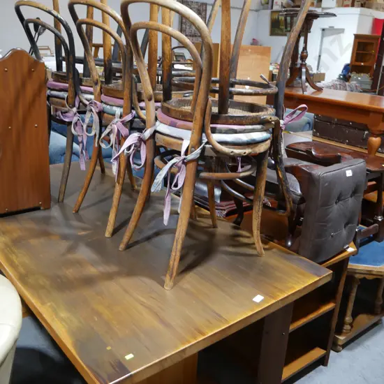 Dining table and six chairs