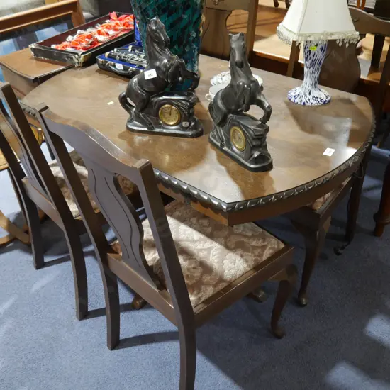 Dining table and four chairs