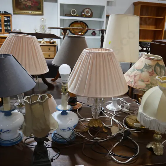Assorted table lamps