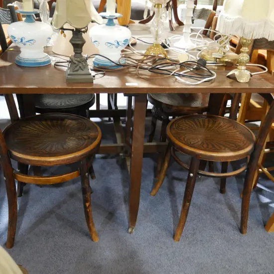 Gateleg dining table and 6 chairs