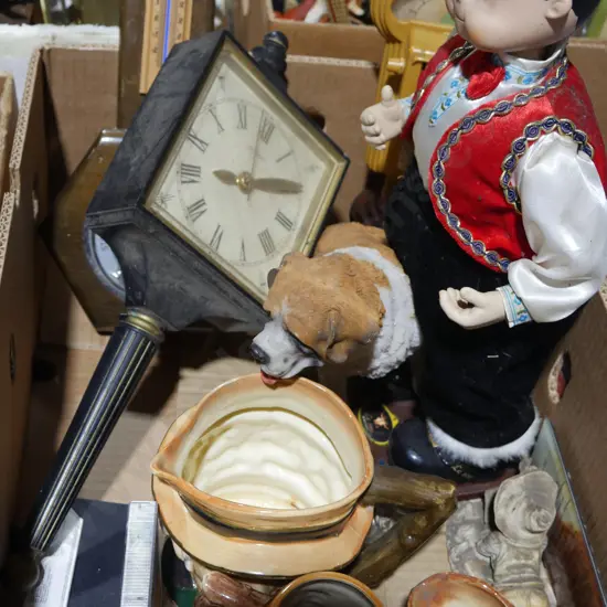 Clock, dog sundries