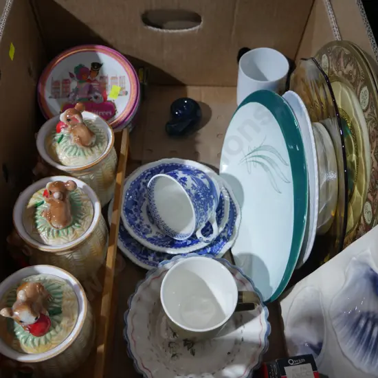 Plates, storage jars