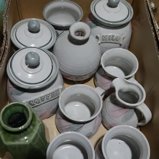 Pottery coffee cups ect