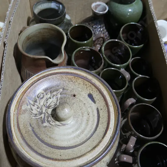 Pottery coffee cups , ect
