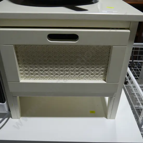 White bedside drawer