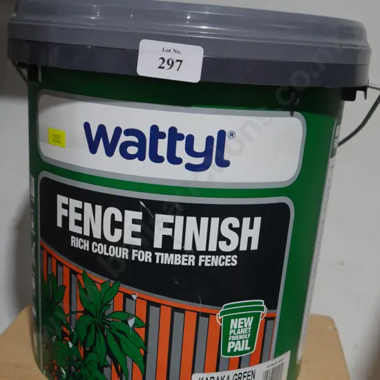 Fence stain karaka green
