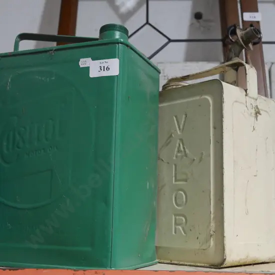 2 petrol tins