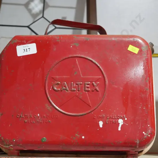 Caltex petrol tin