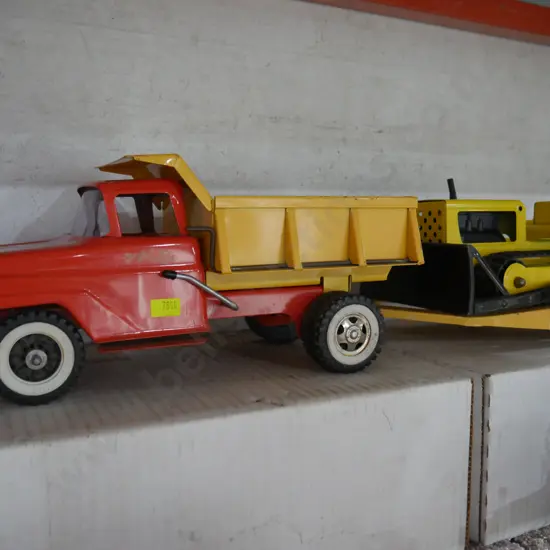 Tonka truck and bulldozer