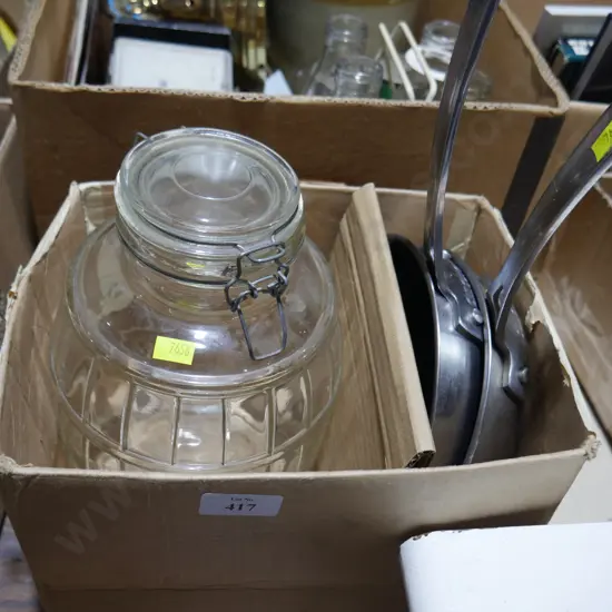 Glass jar , pans