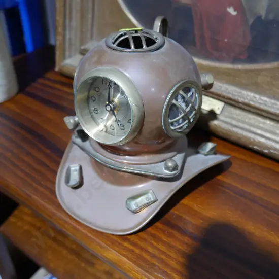 Dive helmet clock