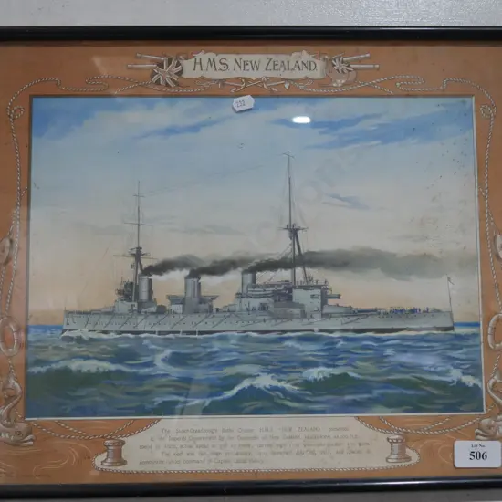 HMS New Zealand ship print