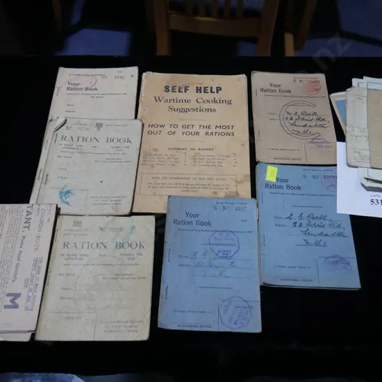 Soldiers pay book plus ration books etc