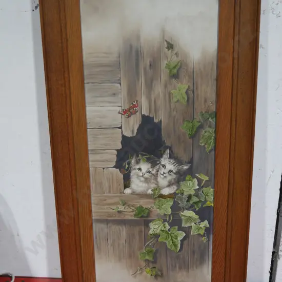 Oil painting, cats