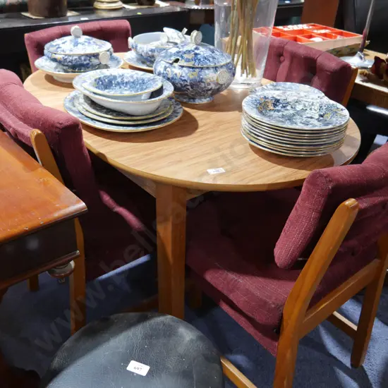 Oval dining table and 4 chairs