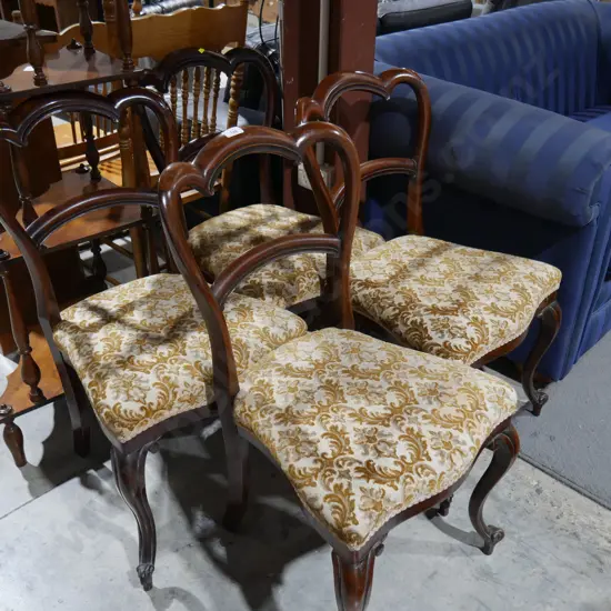 4 balloon back chairs