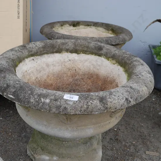 Pair of stone planters